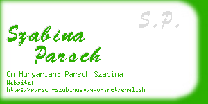 szabina parsch business card